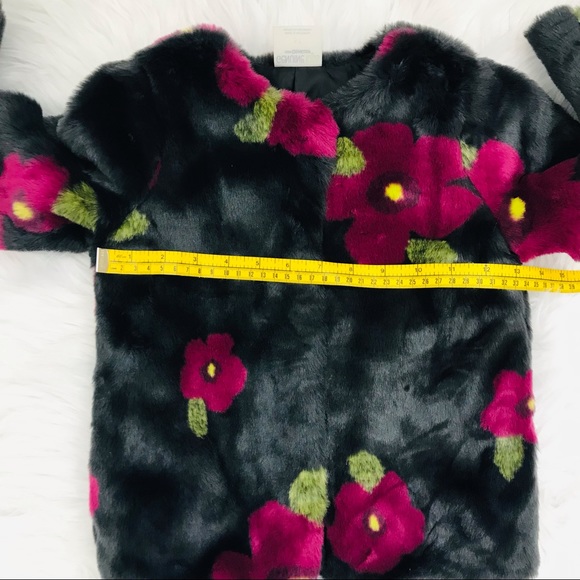Osh Kosh Faux Fur Floral Jacket - Picture 9 of 10